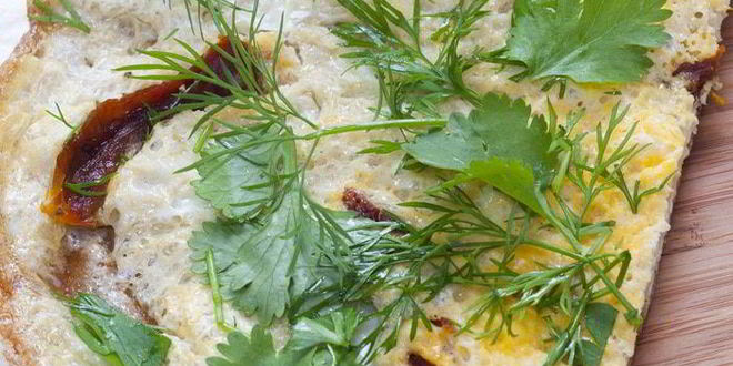 Рецепт омлета в лаваше