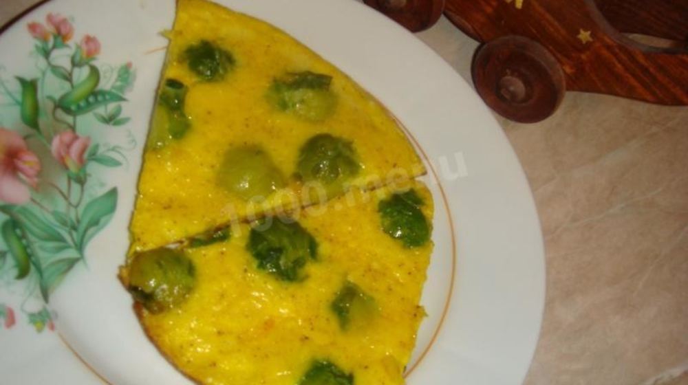 Как приготовить сырный омлет с брюссельской капустой