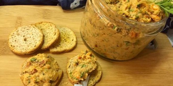 Рецепт паштета из белой фасоли с вялеными помидорами