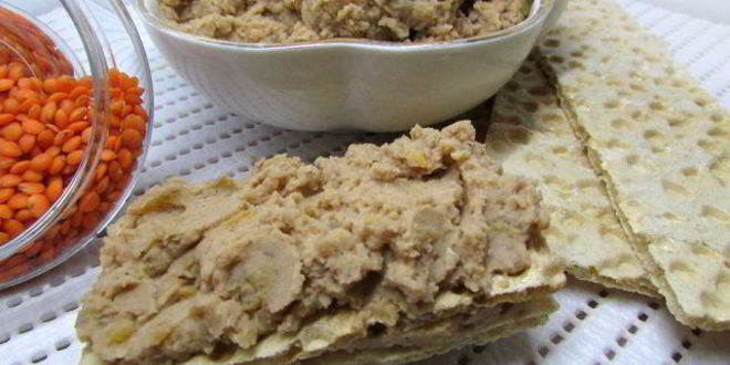 Рецепт паштета из чечевицы с курагой