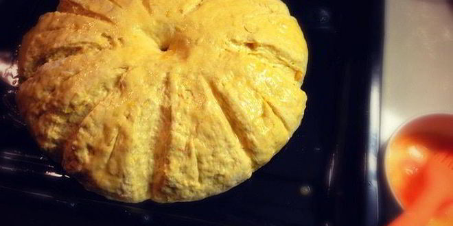 Рецепт паштета из куриной печени с тыквой и шампиньонами на тыквенном хлебе