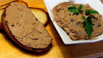 Рецепт Паштета из куриной печени с вешенками