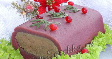 Рецепт Печеночного паштета в клюквенном соусе