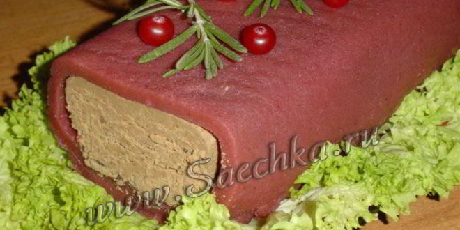 Рецепт печеночного паштета в клюквенном соусе