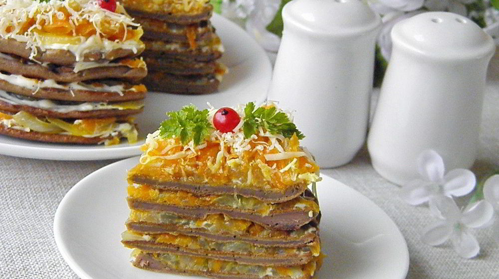 Как приготовить печеночный торт из куриной печени