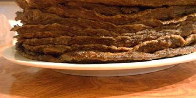 Рецепт печеночного торта с грибами