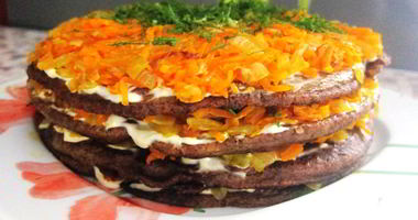 Рецепт Печеночного торта с морковью