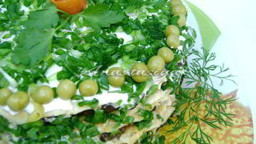 Рецепт Печеночного торта Весенняя палитра