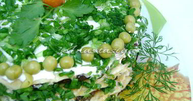 Рецепт Печеночного торта Весенняя палитра