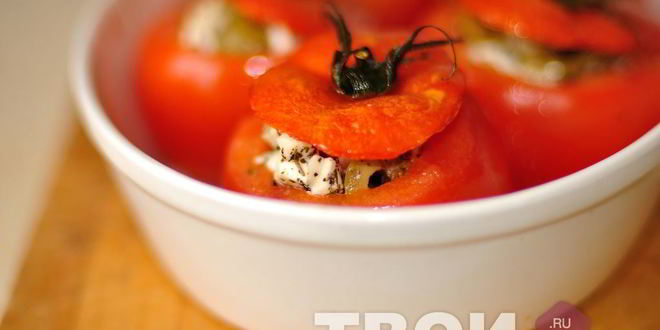 Рецепт помидоров с сыром в духовке