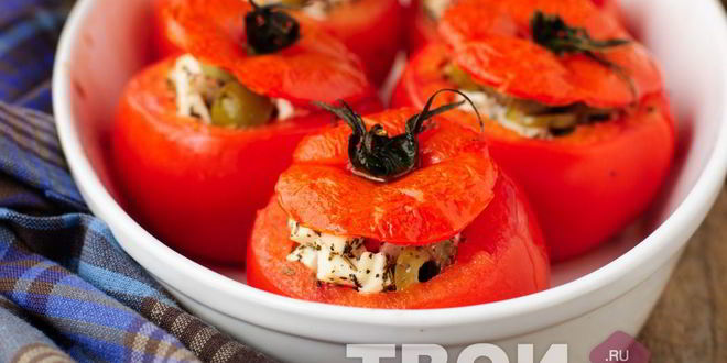 Рецепт помидоров с сыром в духовке