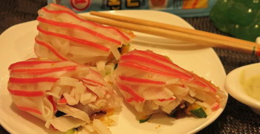 Рецепт запеченные роллы с крабовыми палочками