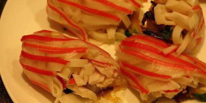 Рецепт роллов полосатики с крабовыми палочками