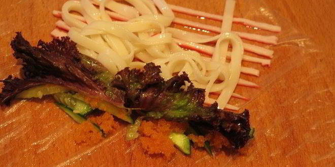 Рецепт роллов полосатики с крабовыми палочками