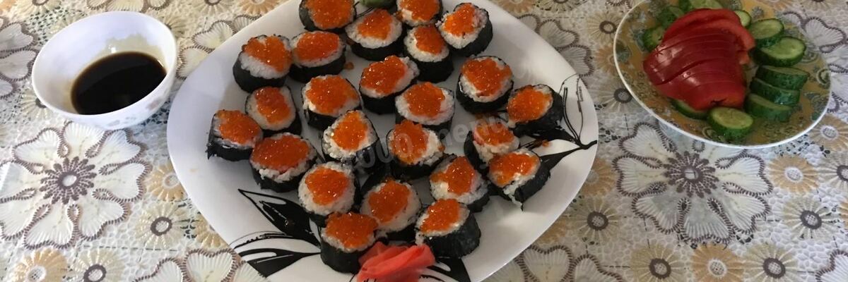Рецепт Роллов с красной икрой