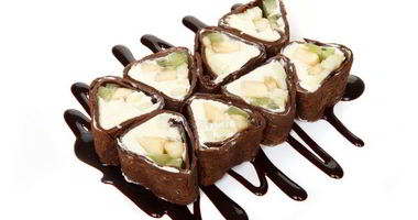 Рецепт Шоколадных роллов с яблоками и апельсинами