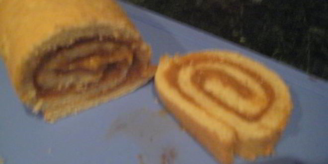 Рецепт бисквитного рулета с фундуком