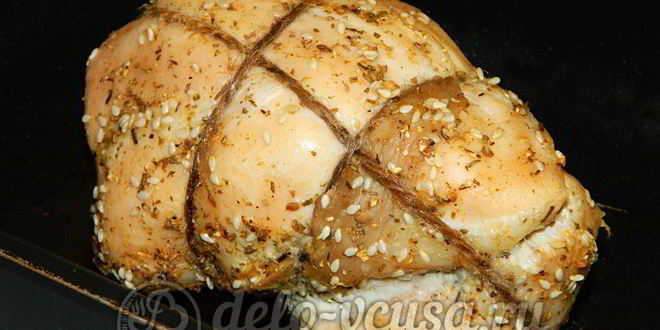 Рецепт куриного рулета в духовке