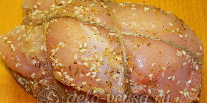 Рецепт куриного рулета в духовке