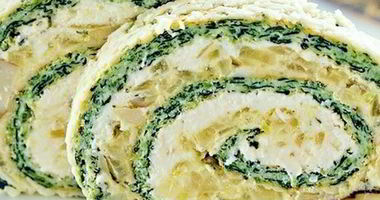 Рецепт Легкого рулета из шпината