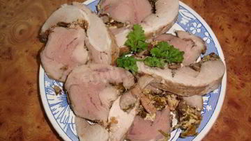Рецепт Мясного рулета с грибами в духовке