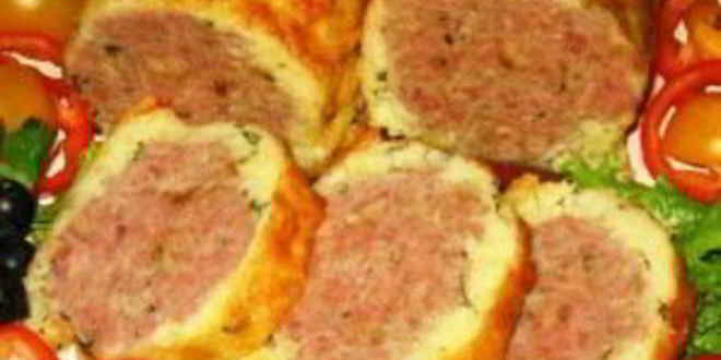 Рецепт мясного рулета в картофельной оболочке