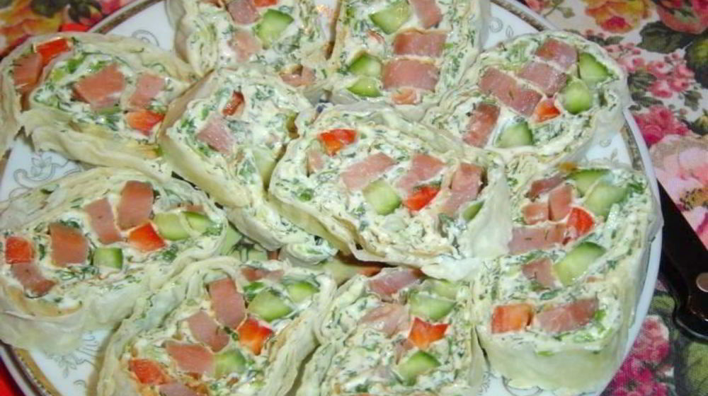 Как приготовить рулет из лаваша с горбушей