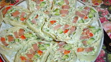 Рецепт Рулета из лаваша с горбушей