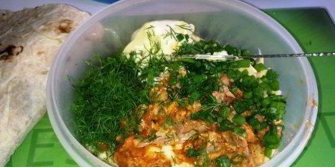 Рецепт рулета из лаваша с рыбой