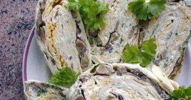 Рецепт Рулета из сыра с грибами