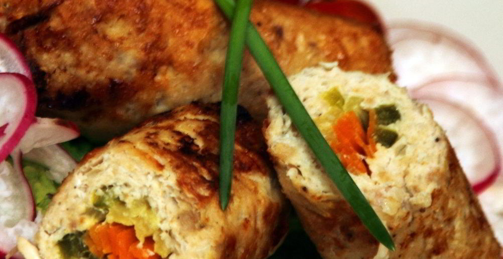 Рецепт куриный рулет с овощами