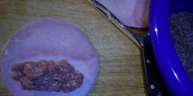 Рецепт рулетиков из фарша