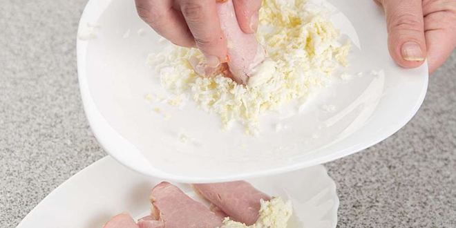 Рецепт рулетиков из ветчины