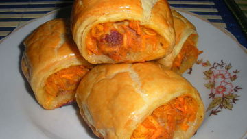 Рецепт Рулетиков с мясом и морковкой по-корейски