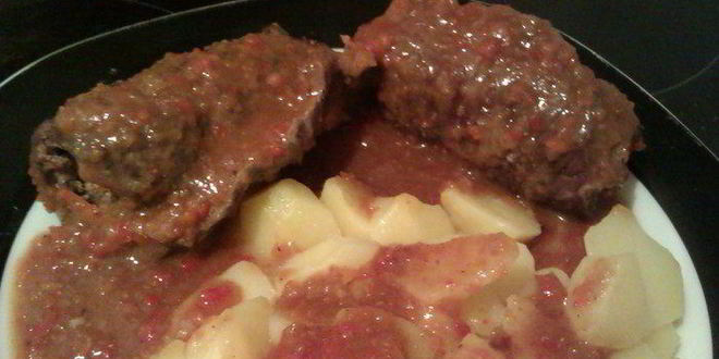 Рецепт сочных швабских рулетиков с корнишонами