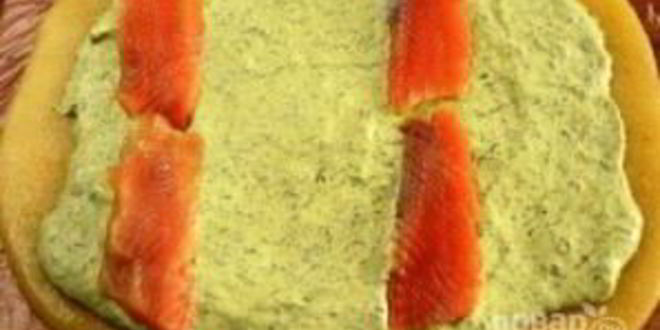 Рецепт сырного рулета с семгой