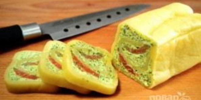 Рецепт сырного рулета с семгой