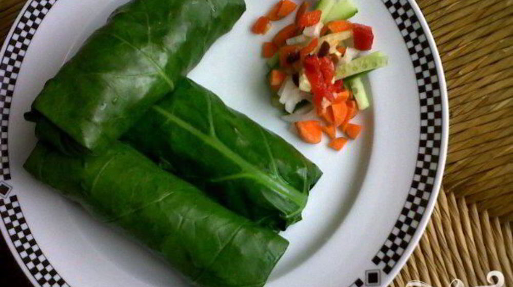 Как приготовить вегетарианские рулетики из листовой капусты