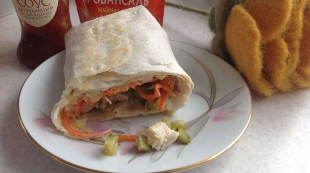 Как приготовить шаурму с курицей в лаваше