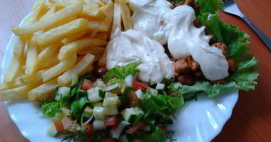 Рецепт Шавермы на тарелке