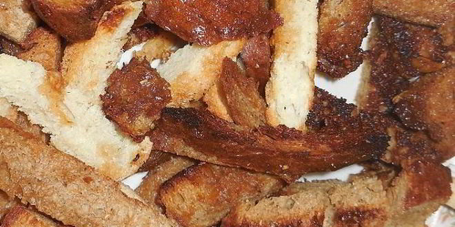 Рецепт домашних сухариков в духовке