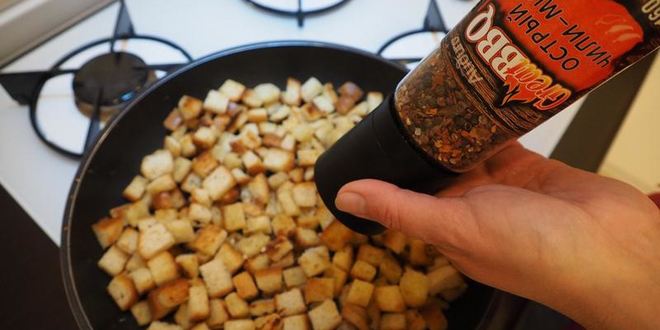 Рецепт острых сухариков