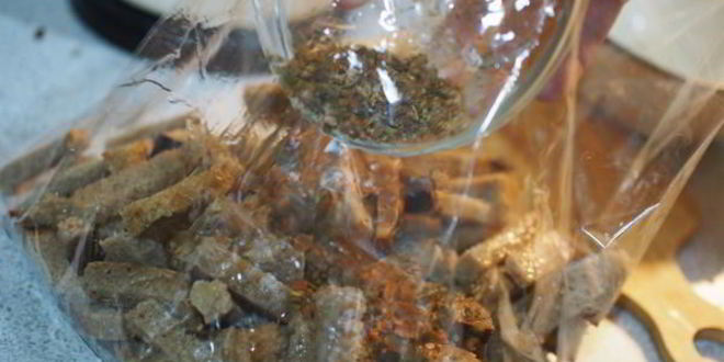 Рецепт пикантных сухариков к пиву