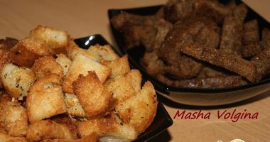 Рецепт Сухариков Белых и черные