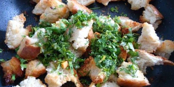 Рецепт сухариков с зеленью