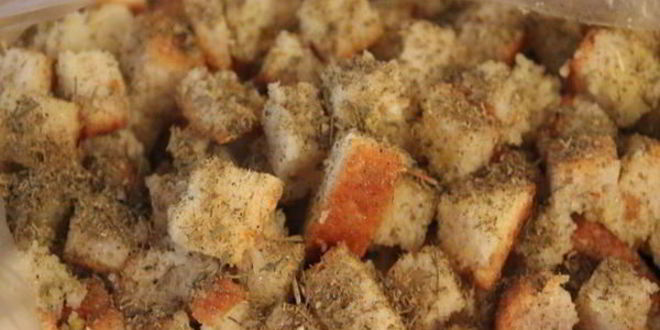 Рецепт сухариков со вкусом курицы