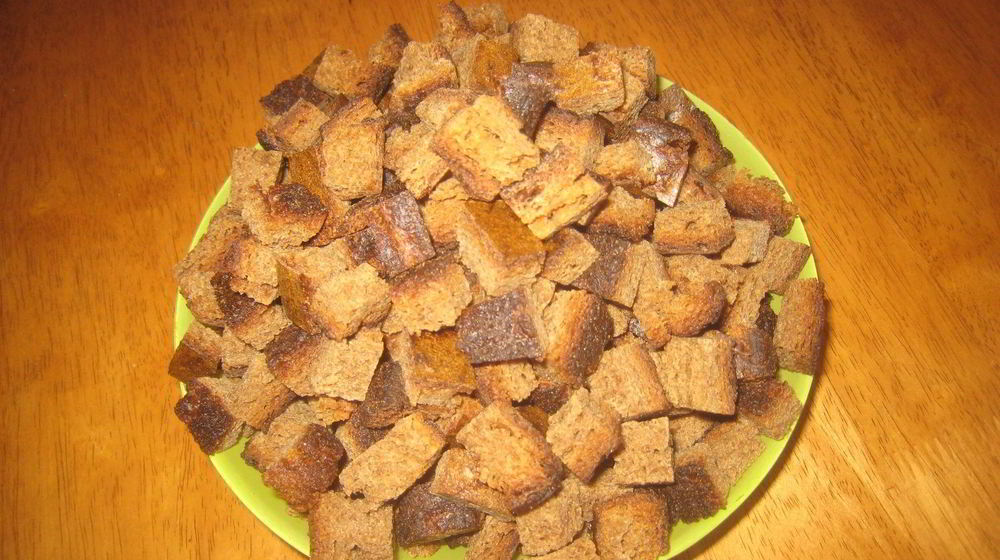 Как приготовить сухарики в микроволновке