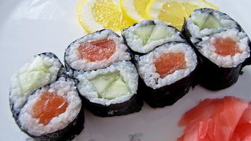 Рецепт Двойного суши-ролл Инь-Янь