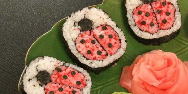 Рецепт кадзарей-суш божья коровка