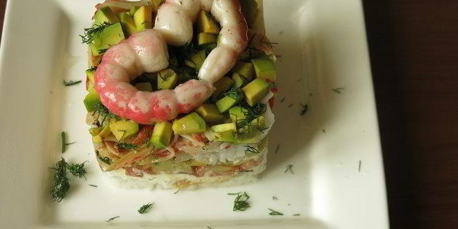 Рецепт суш мини-торт с крабовыми палочками